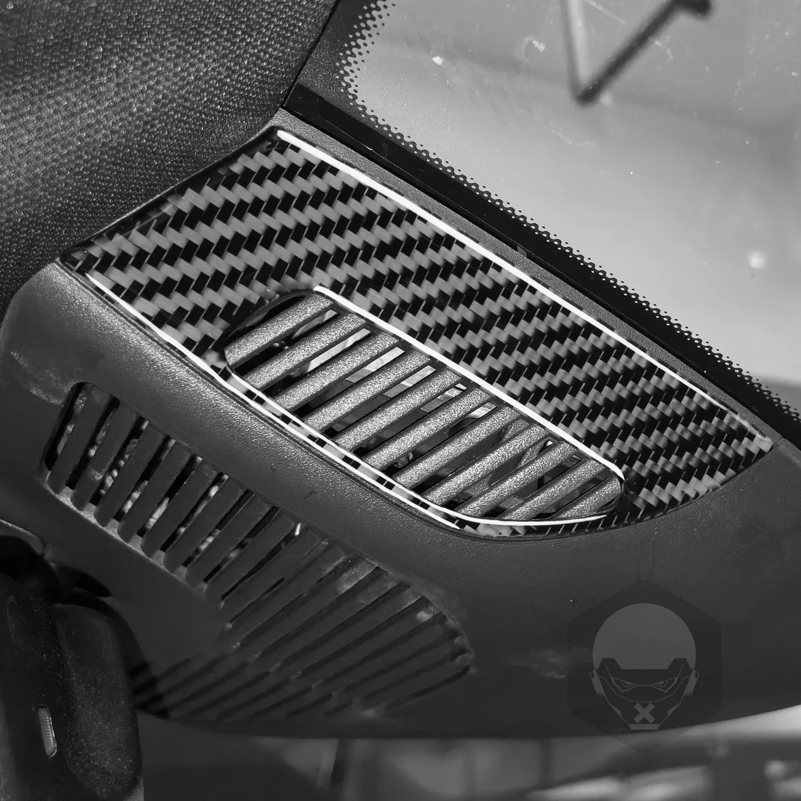 Carbon Fiber Car Recorder Sides Cover Sticker Car Accessories Interior Trim For Mercedes Benz Maybach S-Class W223 2021-2024