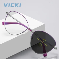 VICKI Fashion Butterfly Design Women's Eyeglasses Progressive Multifocal Anti-Blue Light Customizable Prescription Glasses 3085