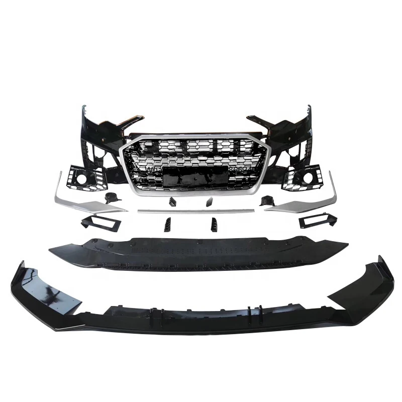 

PP Plastic Front Bumper with Grill for A6 High Quality RS6 Facelift Front Body Kit for A6 RS New Style 2019