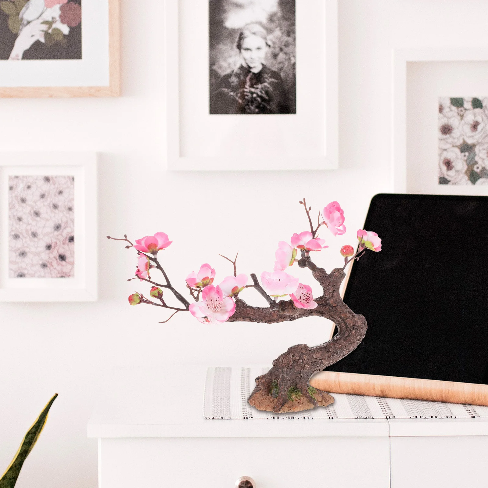 

Plum Decoration Resin Fake Ornament Household Adornment Artificial For Home Micro Landscape Decor Desktop Adornments