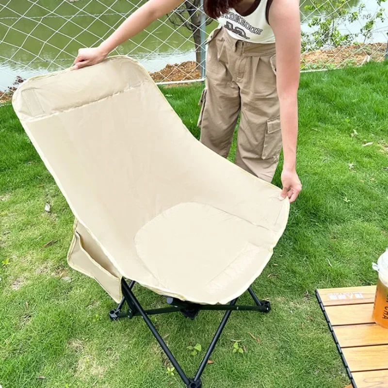 

Be suitable for Camping Outdoor Folding Chair Portable Picnic High Load Bearing Soft Wear-resistant Camping Chair Adjustable Out