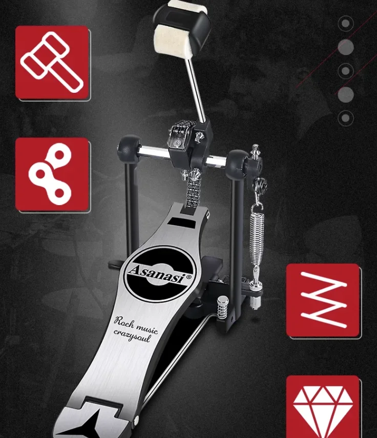 Drum Pedal For Acoustic Drum Set Electric Drums Practice Professional