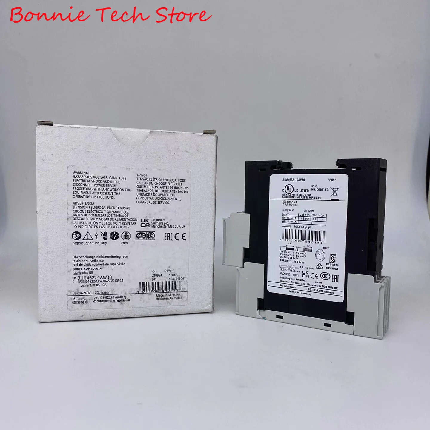 3UG4622-1AW30สำหรับ Siemens Digital การตรวจสอบรีเลย์ Current,การตรวจสอบ22.5มม.จาก0.05-10 AC/DC 0Vershoot และต่ำกว่า