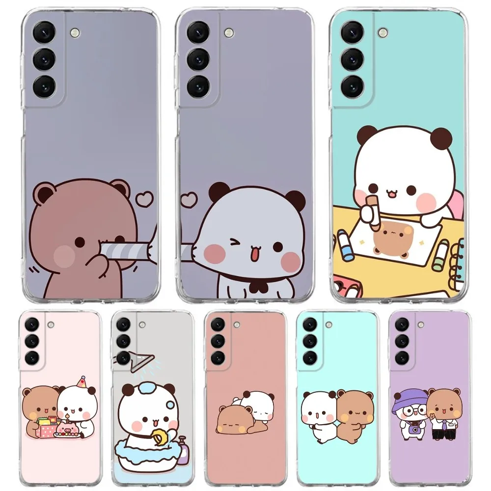 Cartoon Bear BUBU DUDU Phone Case Silicone Case For Samsung S30,S23,S21,S22,S20 Ultra,S20 FE lite,S10,S9,S8 PIus Cover Clear