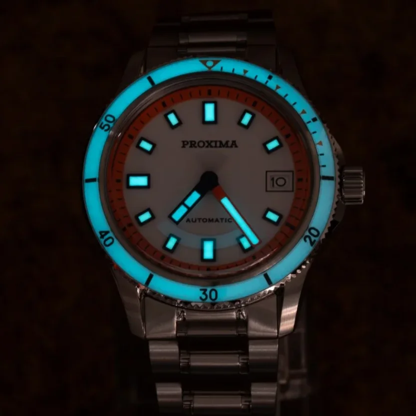 

Proxima мужские автоматические часы 39 мм спортивные механические наручные часы дайвер 10ATM водонепроницаемые BGW-9 светящийся сапфировый эмалевый циферблат NH35