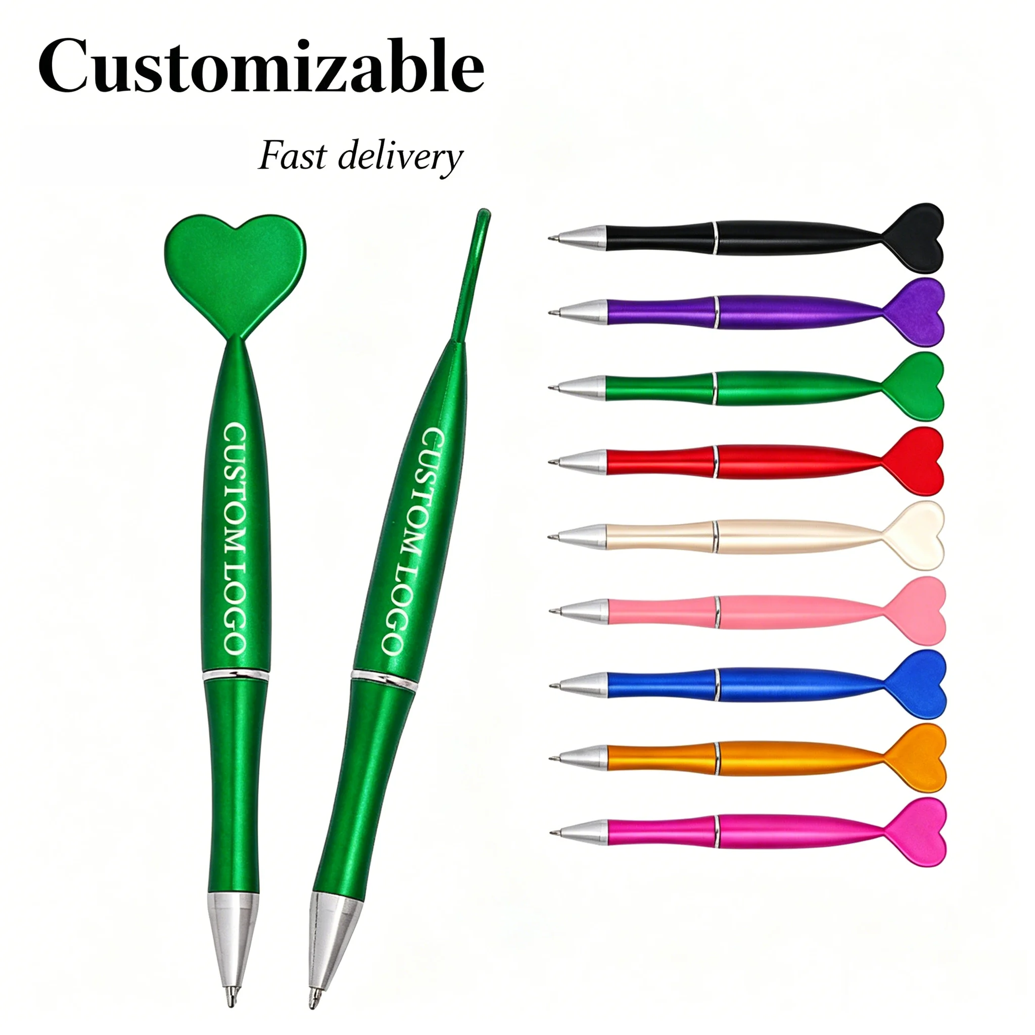 100Pcs Creative Love Ballpoint Pen Custom Logo Pens Customization Gifts Birthday Wedding Party Advertising Gift Pen for Guest