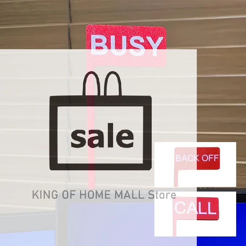 Monitor Busy Flag Signs Fun Office Gift Busy/On Call/Back Off Signs, Fun Desk Accessories, Suitable For Home Office