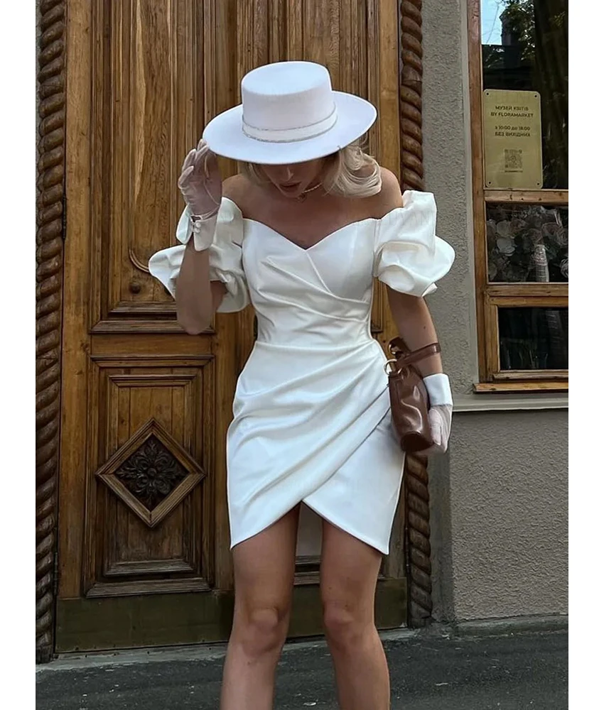 Victoria Customized Classic Satin Straight Off the Shoulder Evening Dress High Quality Sweetheart Bespoke Occasion Gowns