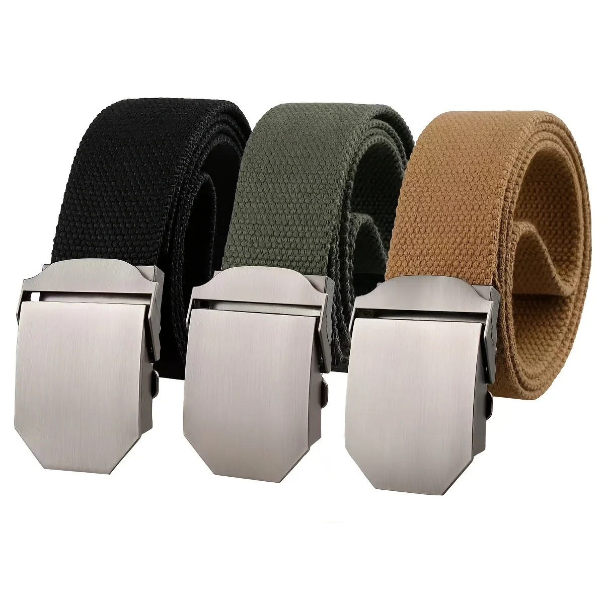 New Men's Belt Universal Simple Outdoor Casual Jeans Waist Belt Breathable Waist Belt Alloy Buckle Weaving Wear resistant Belts