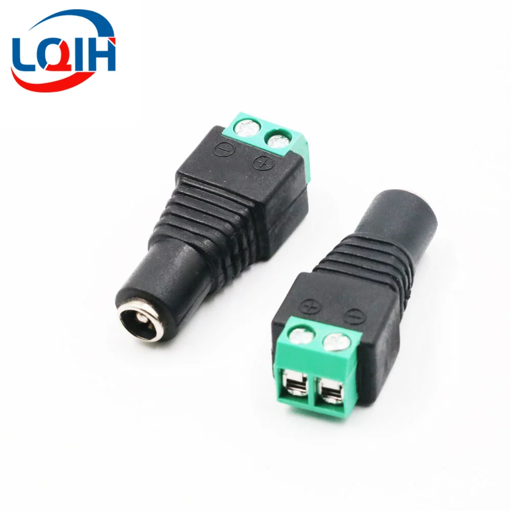 DC Terminal Stecker 2pin DC Power Adapter 5,5mm x 2,1/2,5mm Stecker Stecker auf Buchse Jack Stecker für LED Streifen CCTV Kam