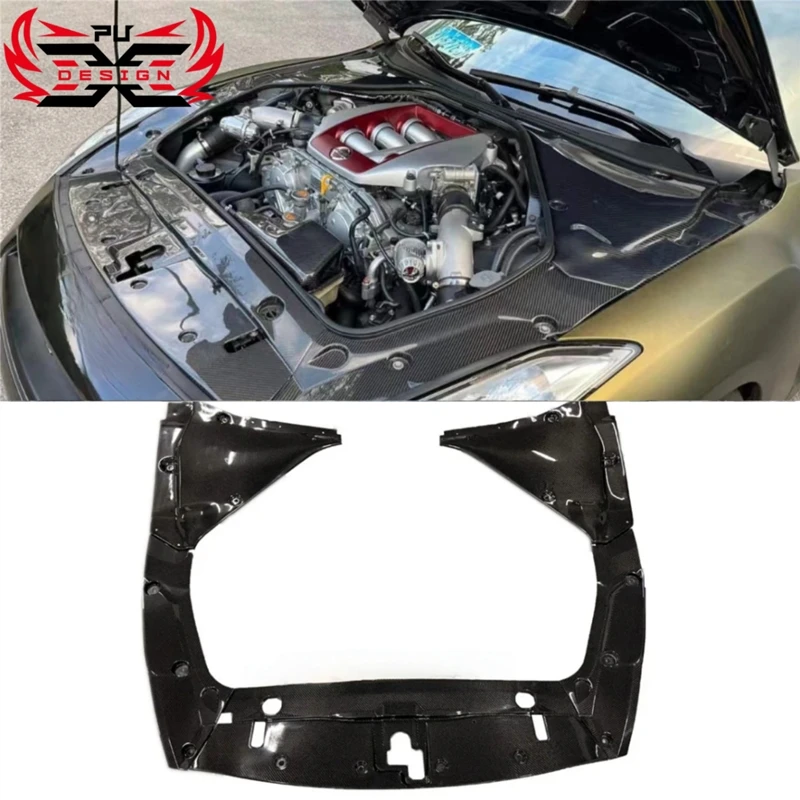

Carbon Fiber Engine Cover Hood Gap Trim For Nissan GTR R35 JDM Style Engine Cooling Panel Cover