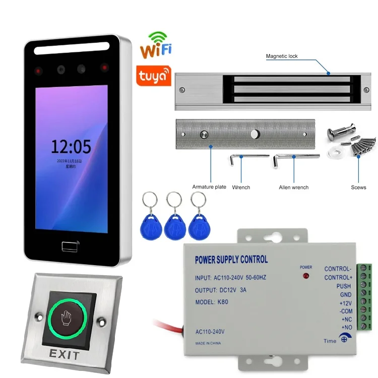

Tuya App Smart Door Look WIFI Face Access Control Door Auto Recognition Security System Face Detection Access Control System