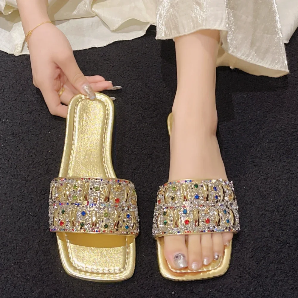 Slippers Women Summer Shoes Women Fashion Basic Slippers Outdoor Modern Slippers Women Crystal Ladies Shoes Zapatos De Mujer