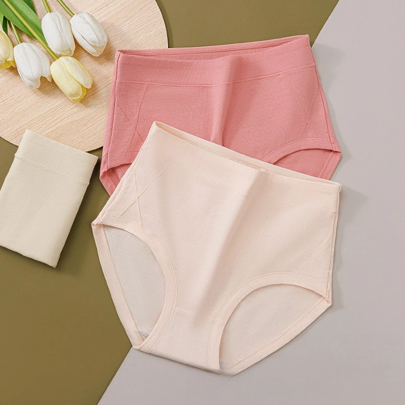 

Трусы из чистого хлопка для подростков, удобные трусики с высокой талией, 100 кг, трусы с полным покрытием, мягкая ластовица