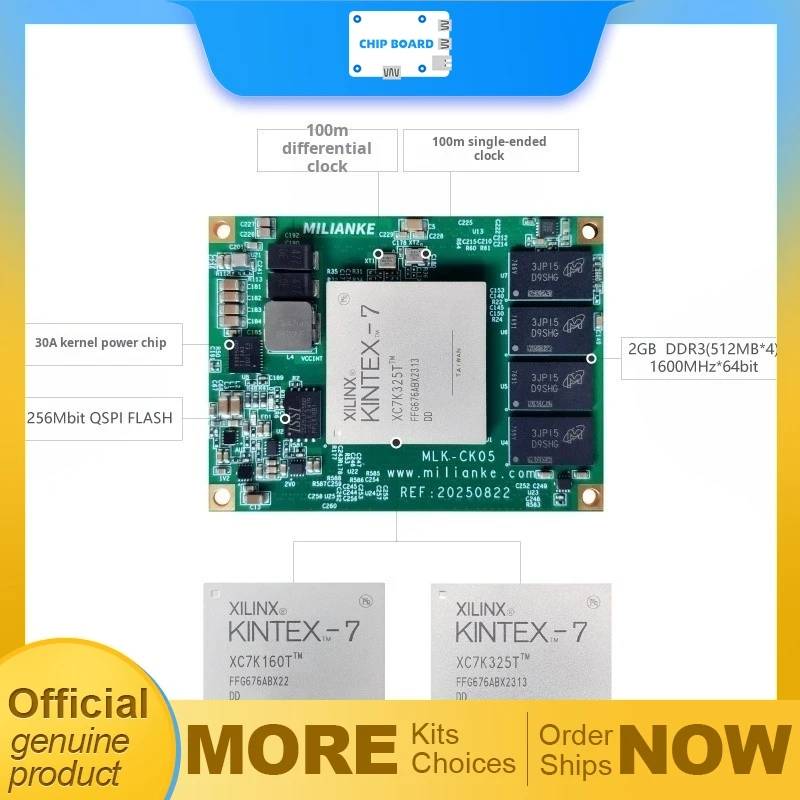 Milinker F30-CK05 Kintex-7 FPGA Board by Xilinx 160T 325T with PCIe and Expandable Industrial IO Resources