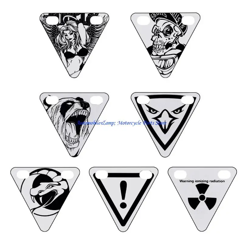 H7BD Universal Multiple Pattern Bicycles Safety Triangle 300m Enhanced Visibility Fit for Road Bikes Weatherproof PP Material