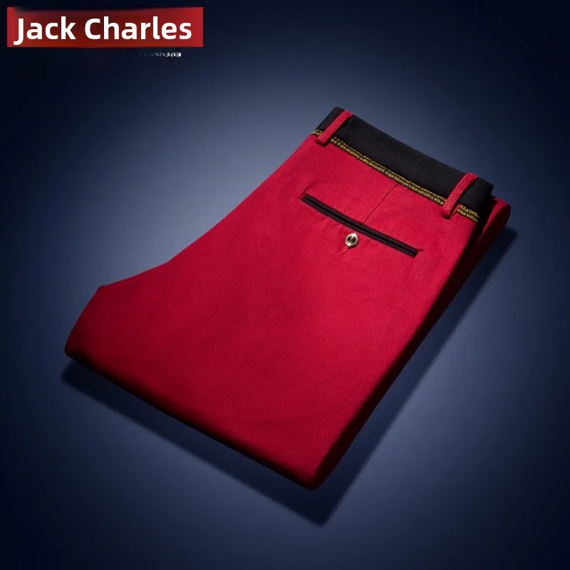 

Модные хлопковые повседневные брюки для мужчин, сли, осенне-зимние брюки для отдыха, прямые брюки с подтяжкой на талии, повседневные брюки