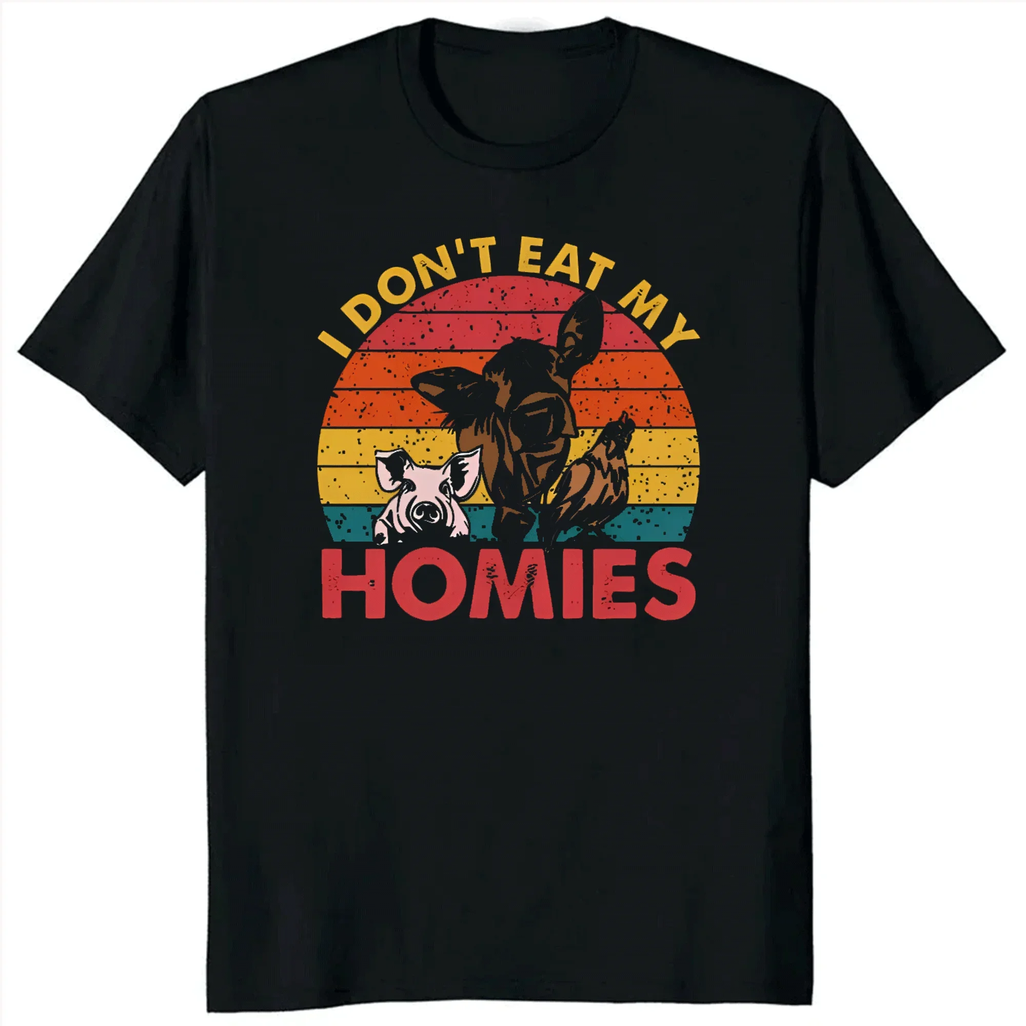 Camiseta Vegetariana con Estampado 'I Don't Eat My Homies', Sudadera, Bolsa de Mano para Niños, Camiseta para Mujer, Ropa Unisex de Anime, Ropa Urbana Vintage de Algodón