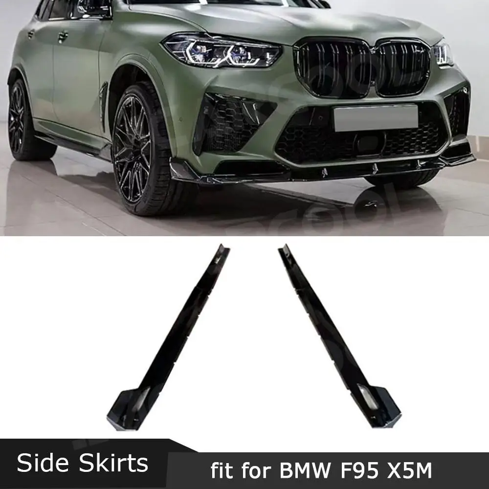 

ABS Side Skirts Bumper Extension Lip Splitter for BMW F95 X5M G05 2019 2023+ Winglet Rocker Panel Anti Scratch Car Accessories