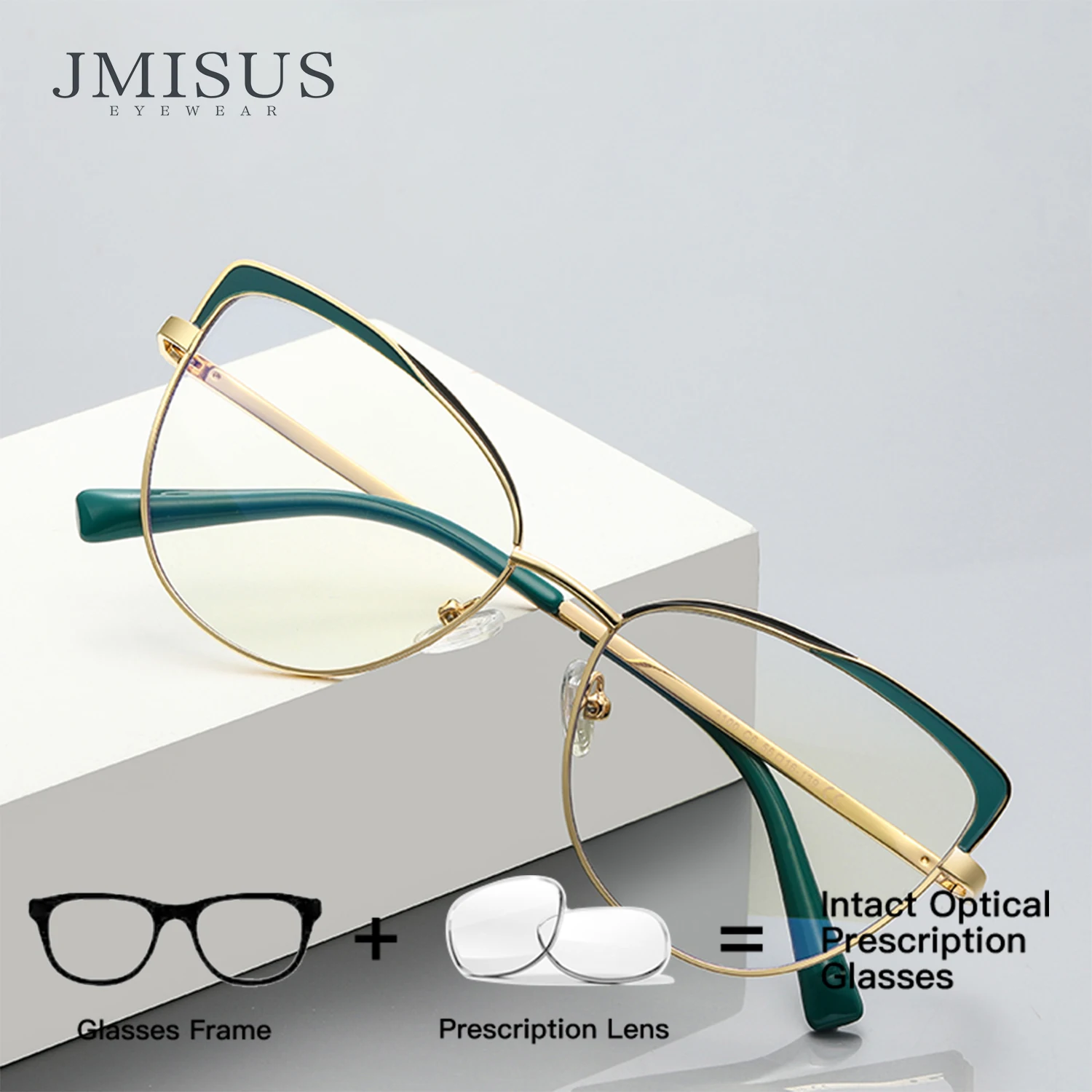 

JMISUS New Women Cat Eyes Photochromic Reading Glasses Design Butterfly Frame Customized Prescription Anti-blue Ray Eyewear