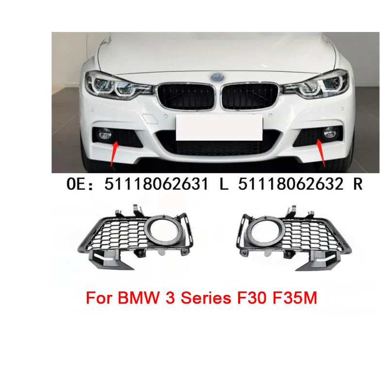 

For BMW 3 Series F30 F35M Sport Front Bumper Grille Fog Light Frame Decorate 51118062631 51118062632