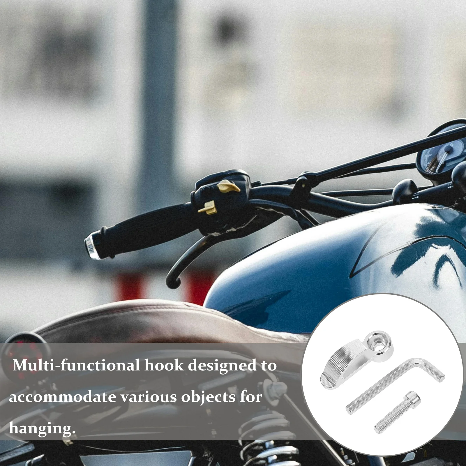 

Motorcycle Handlebar Hook Durable Aluminum Alloy Hanger Side Storage Hook Easy Installation Motorcycle Handlebar Hanger