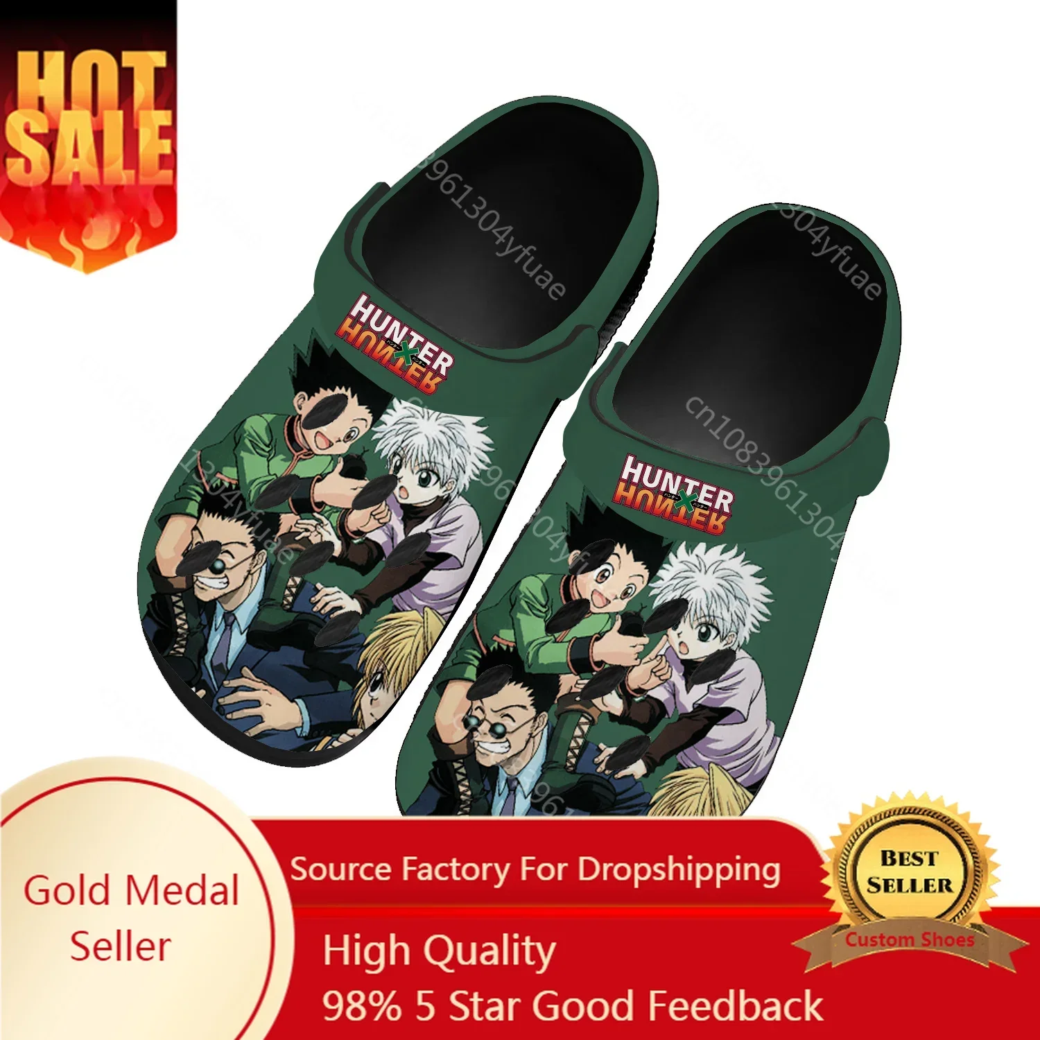 

Gon Killua Zoldyck Hunter X Hunter Home Clogs Mens Womens Teenager Custom Made Water Shoes Garden Beach Hole Slippers Sandals