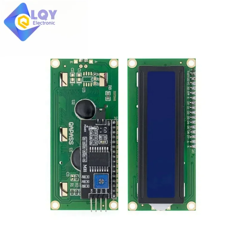 Módulo de Interface de Display LCD para Arduino, Tela Azul, Amarela, Verde, Caracteres 16x2, PCF8574T, PCF8574, IIC, I2C, 16, 5V