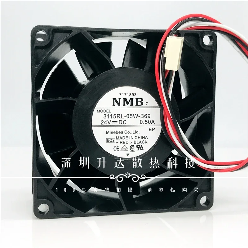 Новый и оригинальный NMB 3115RL-05W-B69 24V 0.50a 8cm Schneider инверторный охлаждающий вентилятор