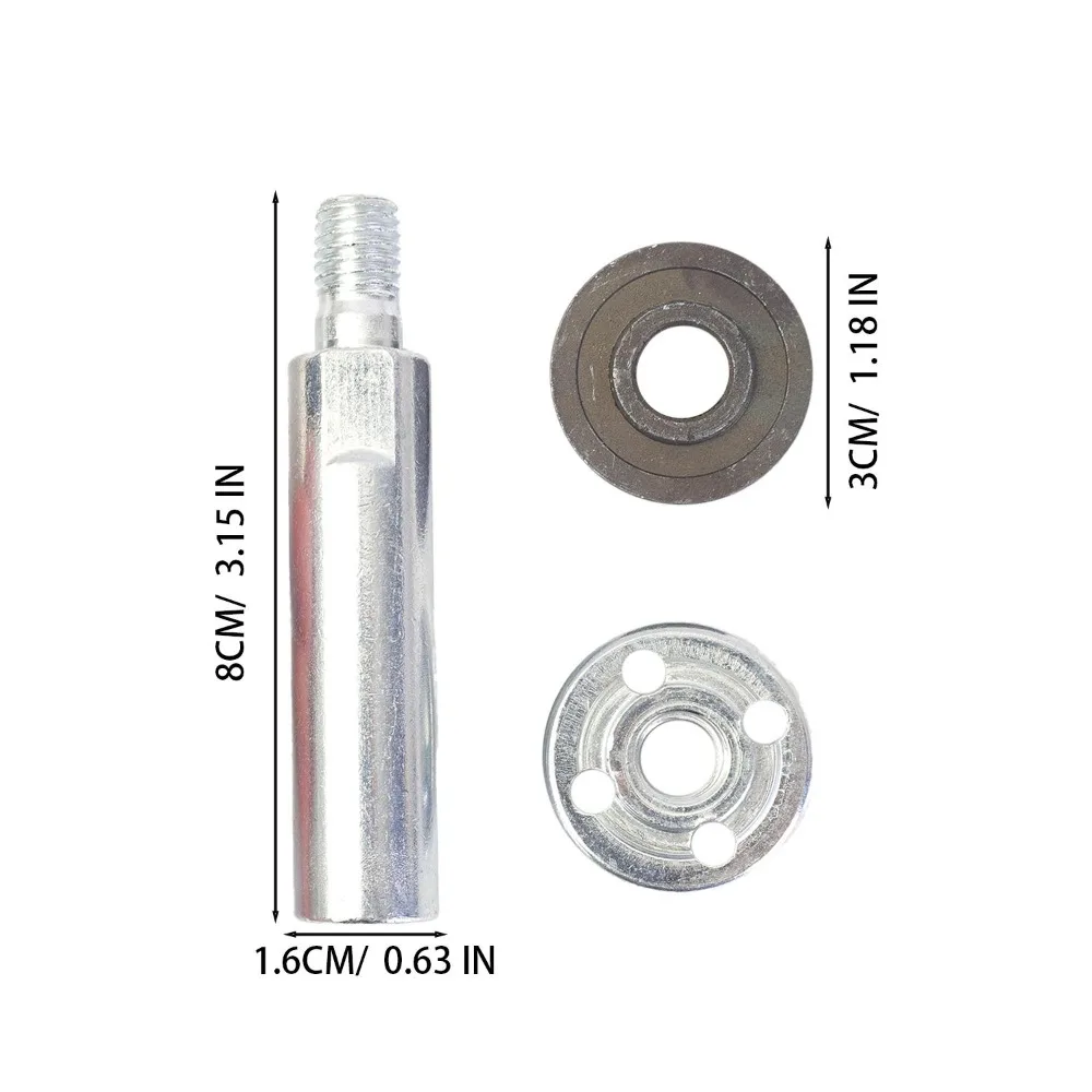 M10 Angle Grinder Connecting Rod Polisher Extender Shaft Kit Polisher 45 Steel Thread Shaft Car Polishing Power Tool Accessories