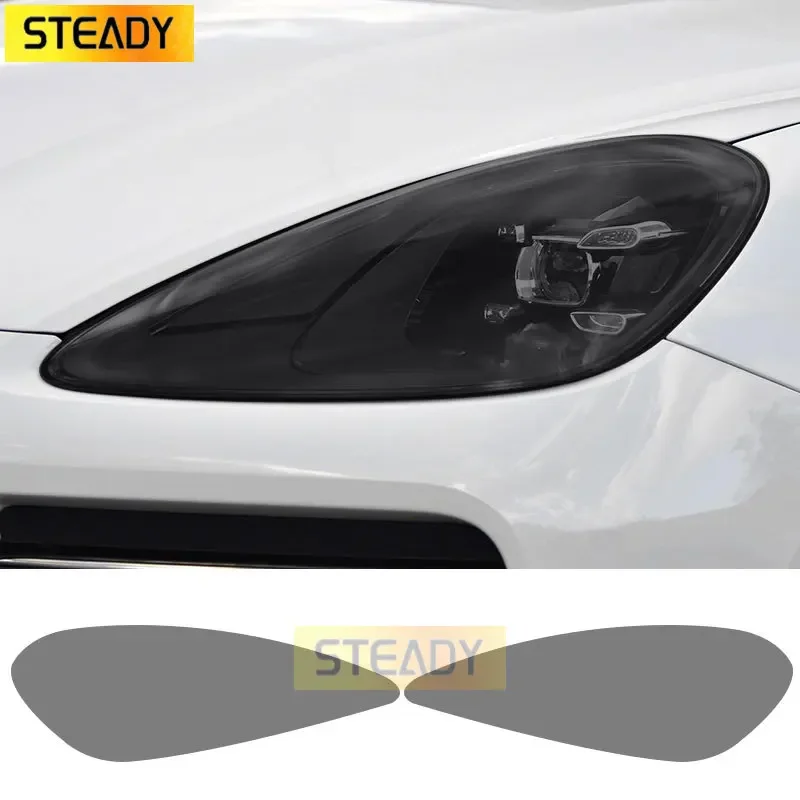 

Car Headlight Protective Film Taillight Light Transparent Smoked Black TPU Sticker For Porsche Cayenne 2018-On 2020 2021 2022
