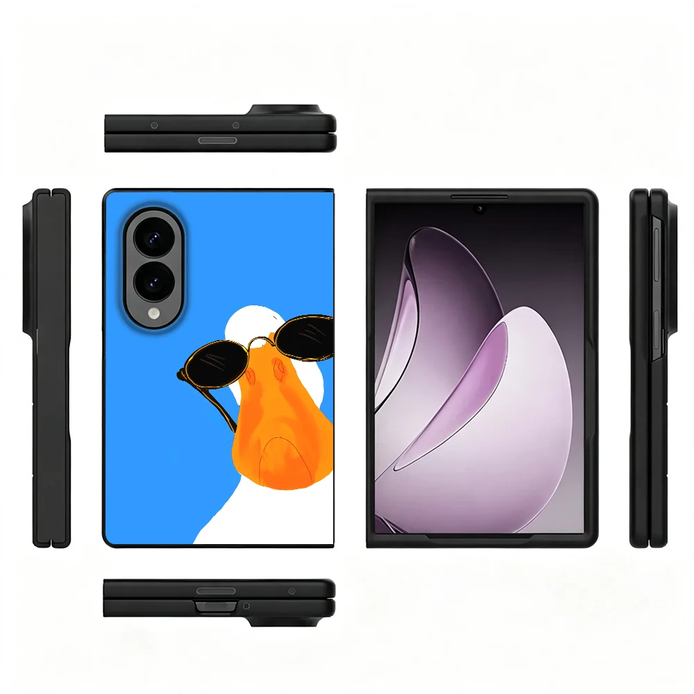 Cartoon Duck Luxury Phone Cover Case for Samsung Galaxy Z Fold 8 ZFold8 Z Fold8 Wide ZFold Wide