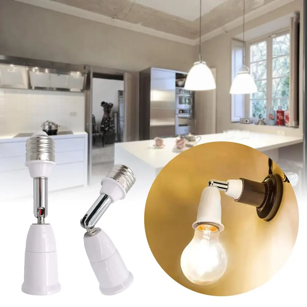 

Light Socket Extender E26/E27 Light Socket Extension Extension Screw Base Bulb 360° Socket Adjustable Flexible Medium Light G6Y0