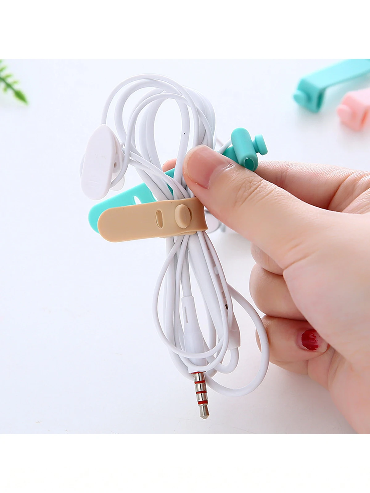 Preferred20Pcs Silicone Cable Winder Organizer Cord Strap Charging Wire Management Buckle for Office School Home Desk Product