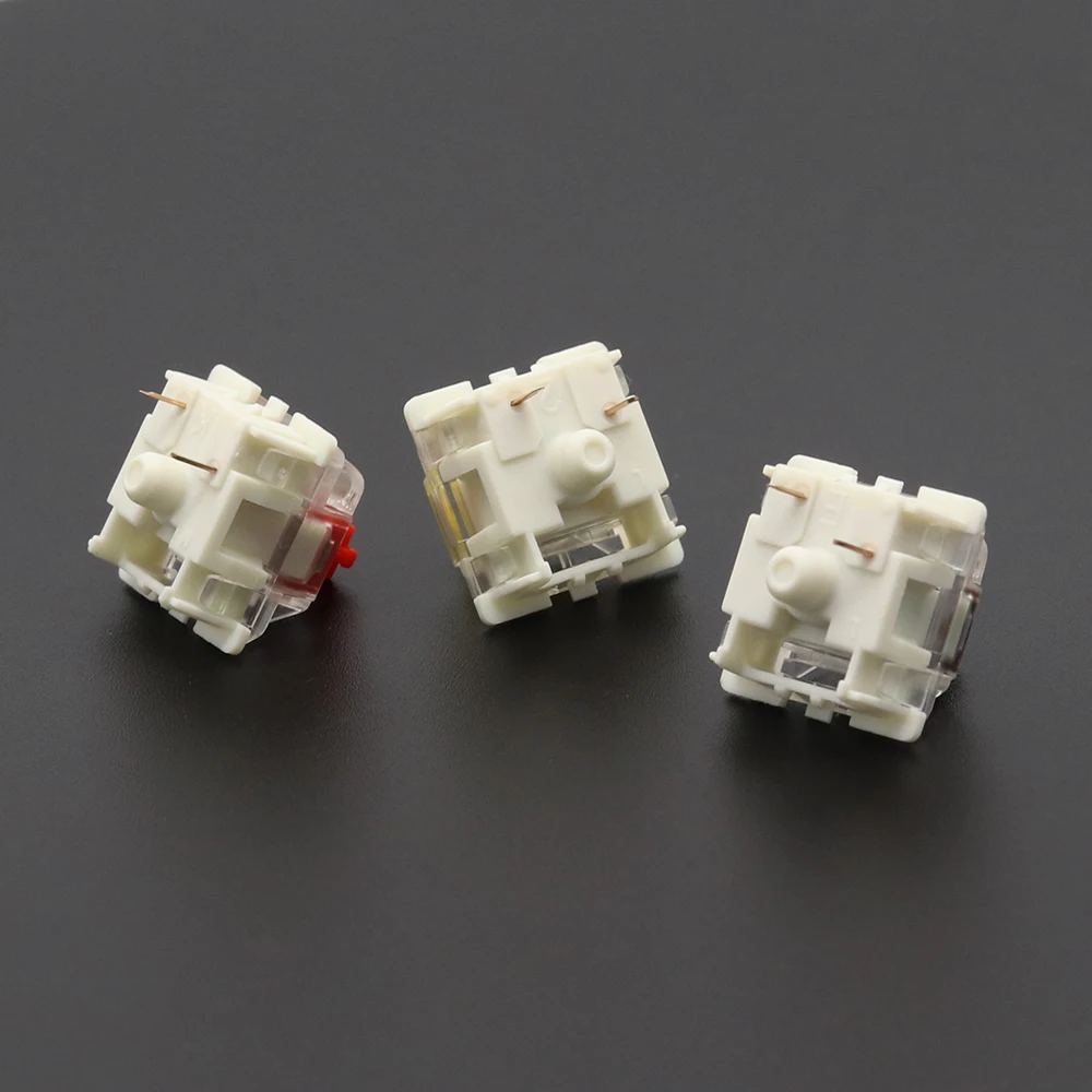 GATERON 기계식 키보드용 SMD 스위치, RGB 3 핀 선형 클릭키 촉각 사일런트 게임 기계식 키보드, 45g, 55g, 80g