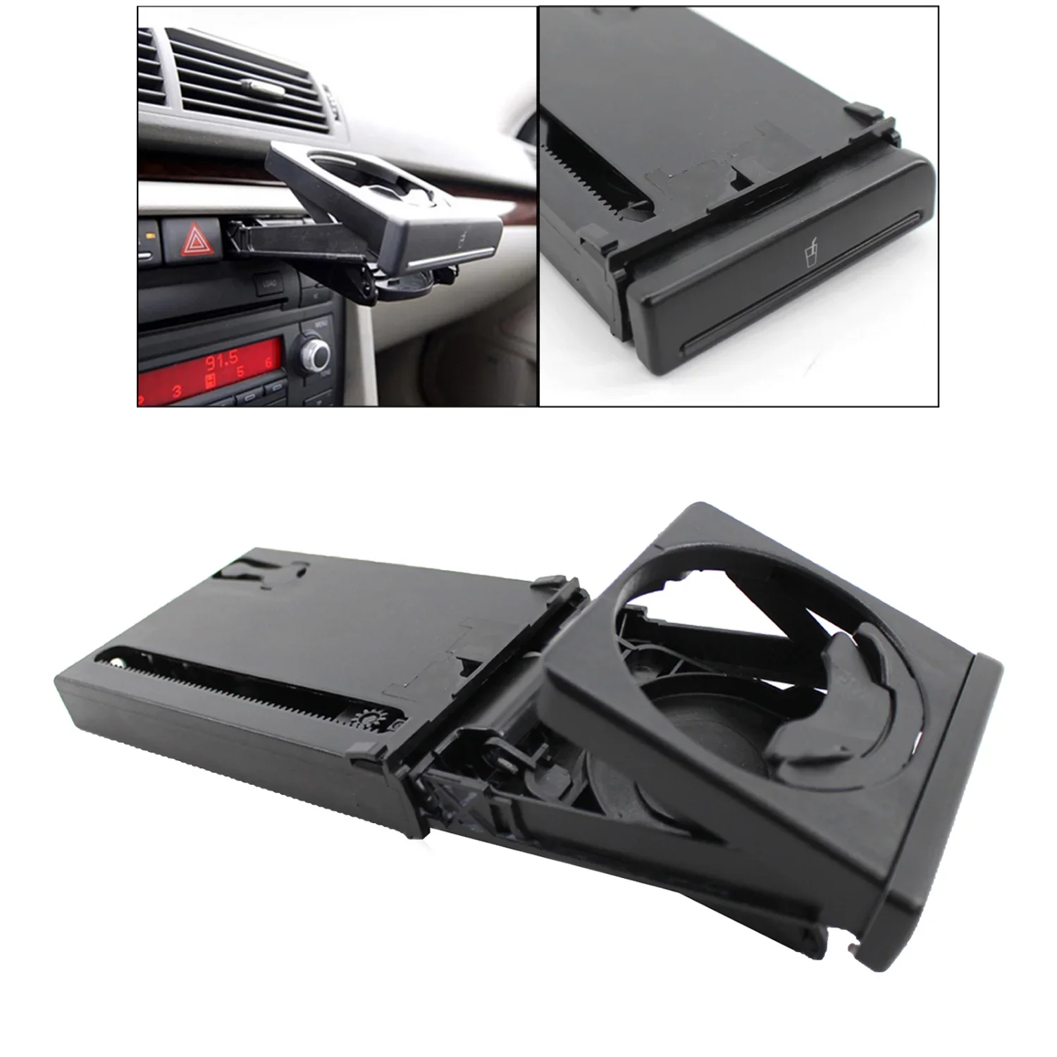 

Front Car Dash Cup Holder Folding Drink Bottle Mount 8E1 862 534 J for Audi A4/B6/B7 2002-2008