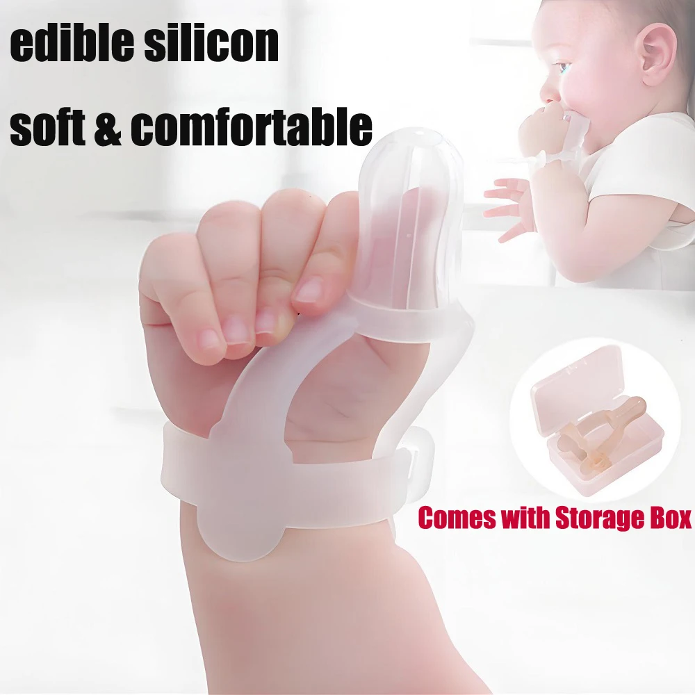 

Nontoxic Silicone Baby Kids Child Finger Guard Stop Thumb Sucking Wrist Band Baby Products Baby Gifts