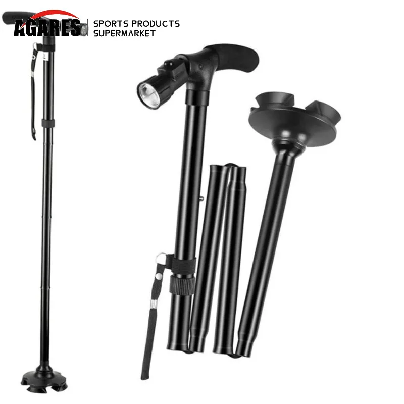 

Collapsible Telescopic Folding walking stick LED Lightweight Cane Trusty Crutches Great Gifts for Mothers the Elder Fathers