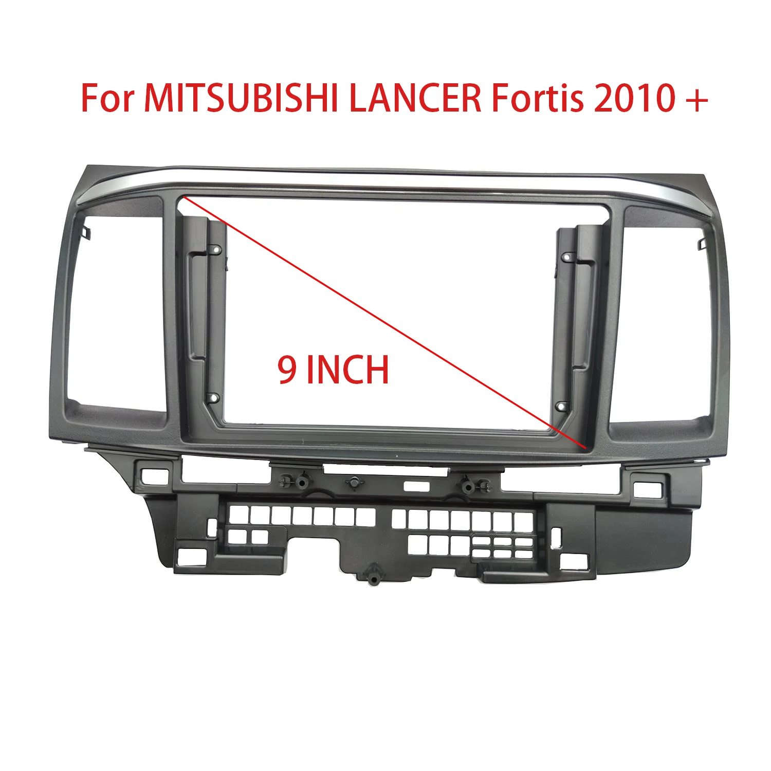 9inch  Radio Frame for MITSUBISHI Lancer Galant Fortis  2010+ Stereo Payer Panel Audio Fascia Dash Kit