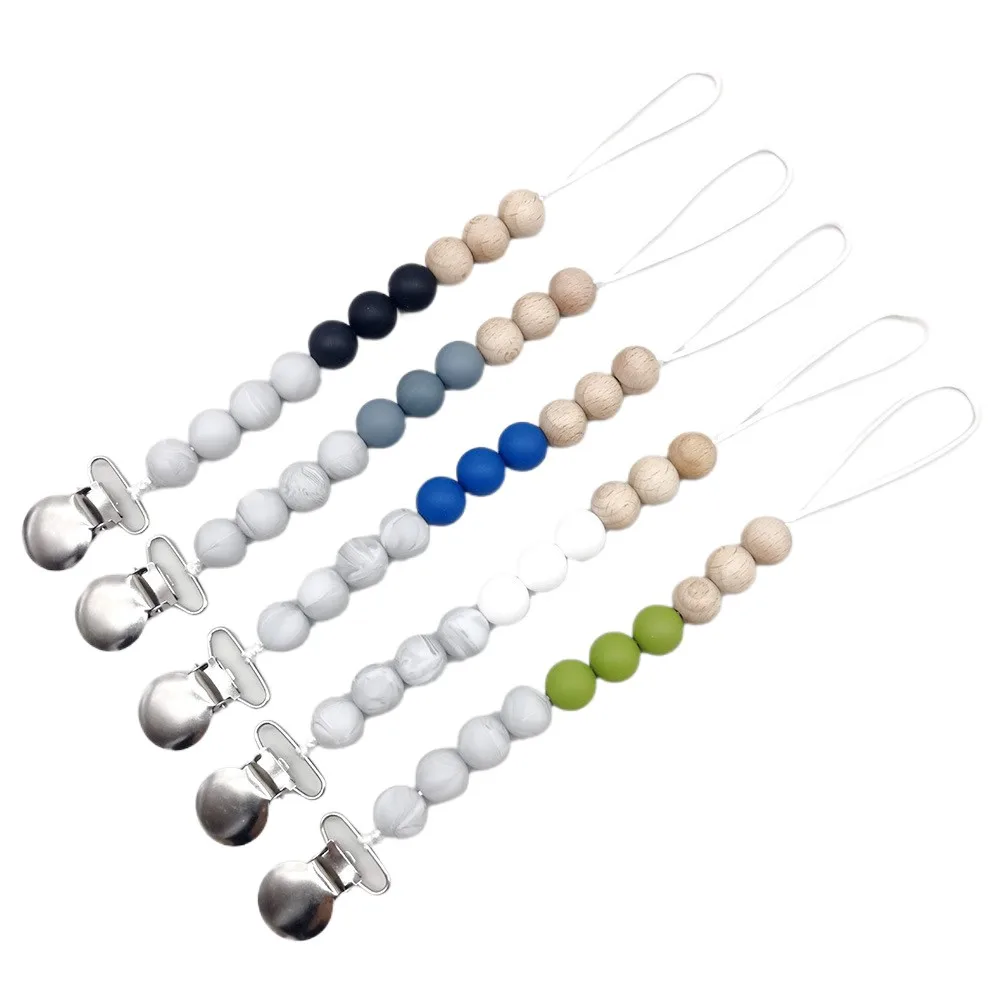 

Baby Pacifier Clip Silicone Bead Pacifier Chain Nipple Bracket Holder for Nipples Toddler Toy Clip Baby Show Gift Atache Tetine
