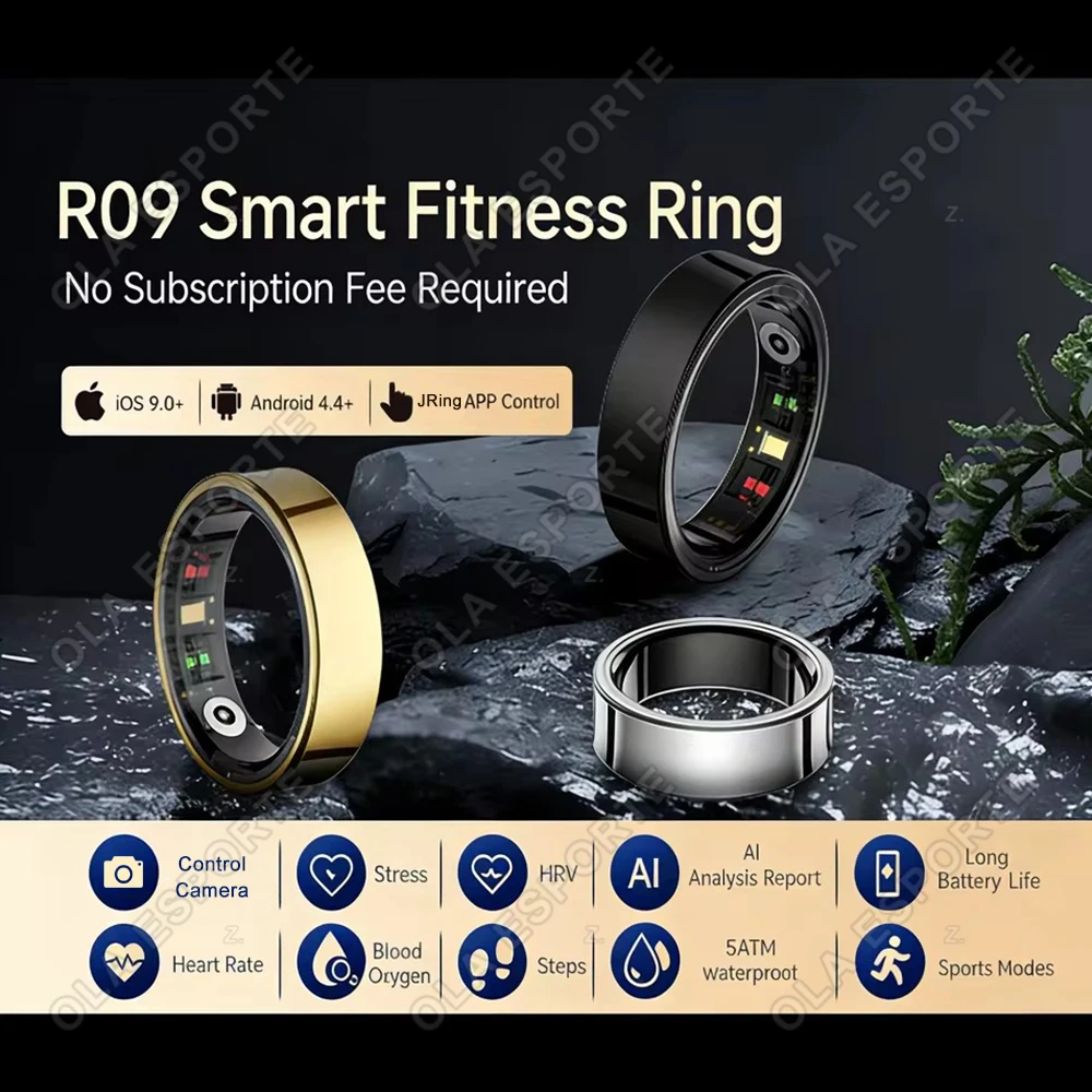 

Новое умное кольцо 2026: Премиум-кольцо с дистанционным управлением, мониторингом пульса, множеством спортивных режимов, отслеживанием сна и здоровья, фитнес-кольцо для Android и iOS