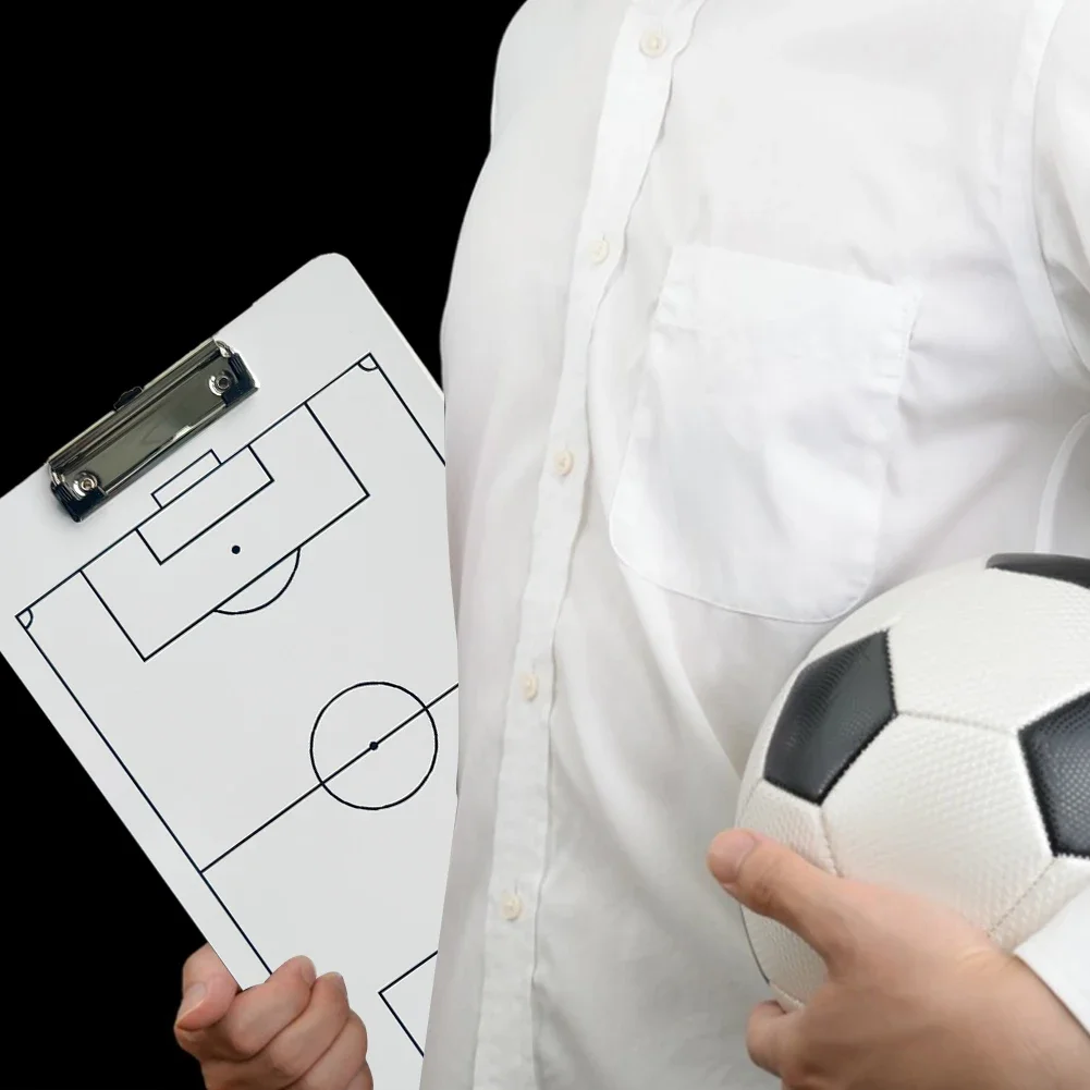 Soccer Ball Tactical Board with a Pen PVC Magnetic Football Coaching Clipboard for Training Match Football Coach Strategy Board