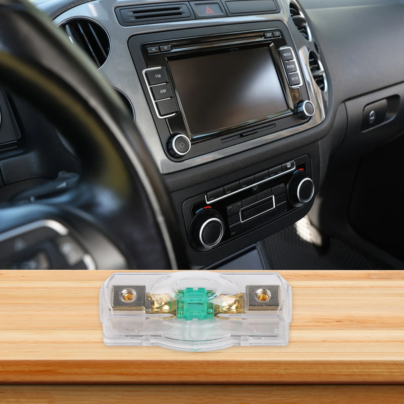 Car Fuse Holder Removable Insulating Cover Automotive Audio Fuse Power Supply Holder 30 200A for Overcurrent Protection
