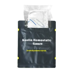 Hemostatic Kaolin Gauze Combat Emergency Trauma Z-Fold Soluble for Ifak Tactical First Aid Kit Wound Dressing Edc Kit First Aid