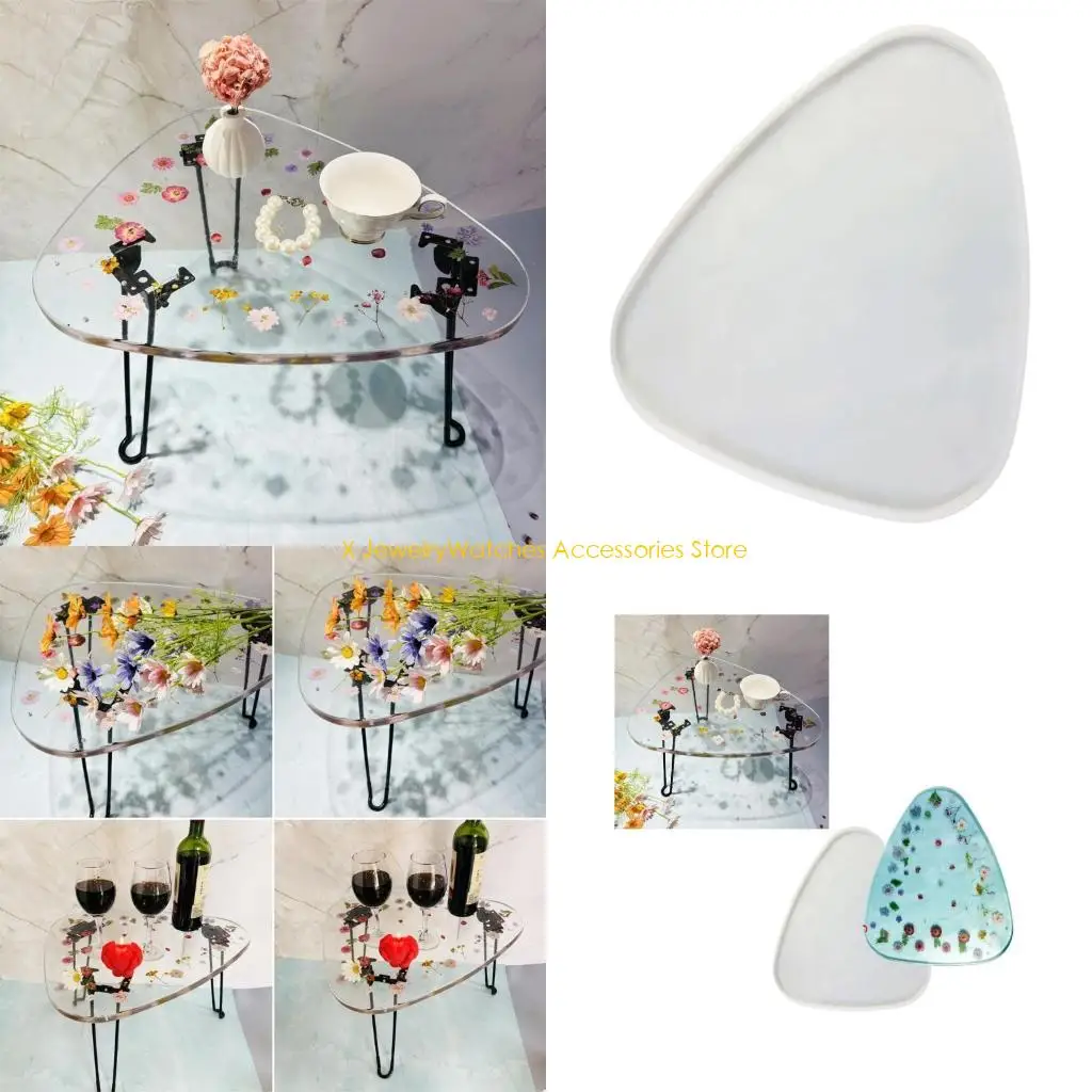 

31KD Resin Table Molds Large Triangle Silicone Resin Mold for River Table Making DIY