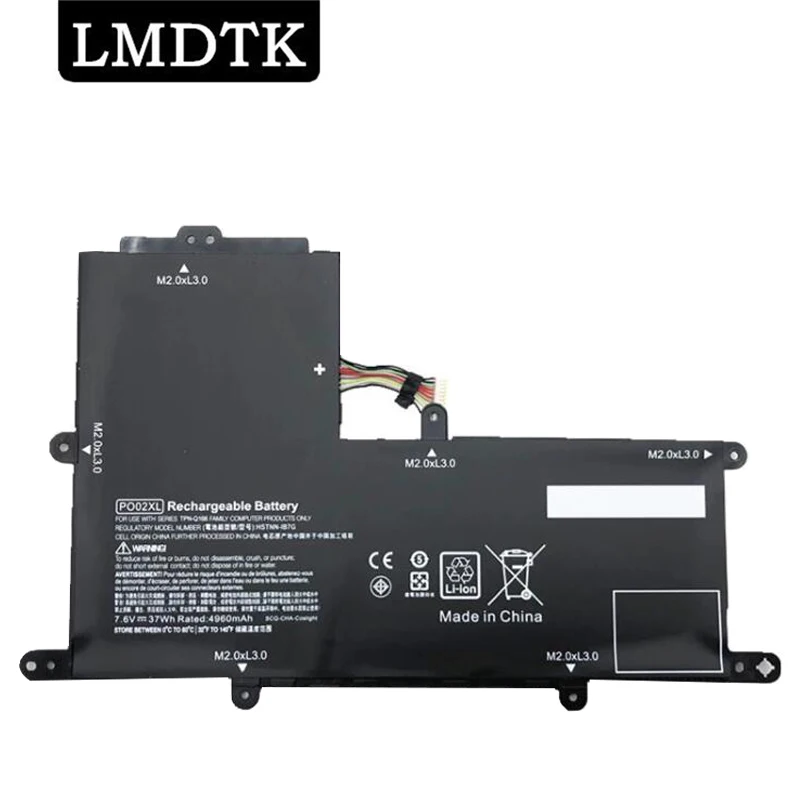 

LMDTK New PO02XL Laptop Battery For HP Stream 11 Pro G2 G3 G4 G5 11-R 11-R015WN 11-R014WM HSTNN-DB7G 7.6V 37WH