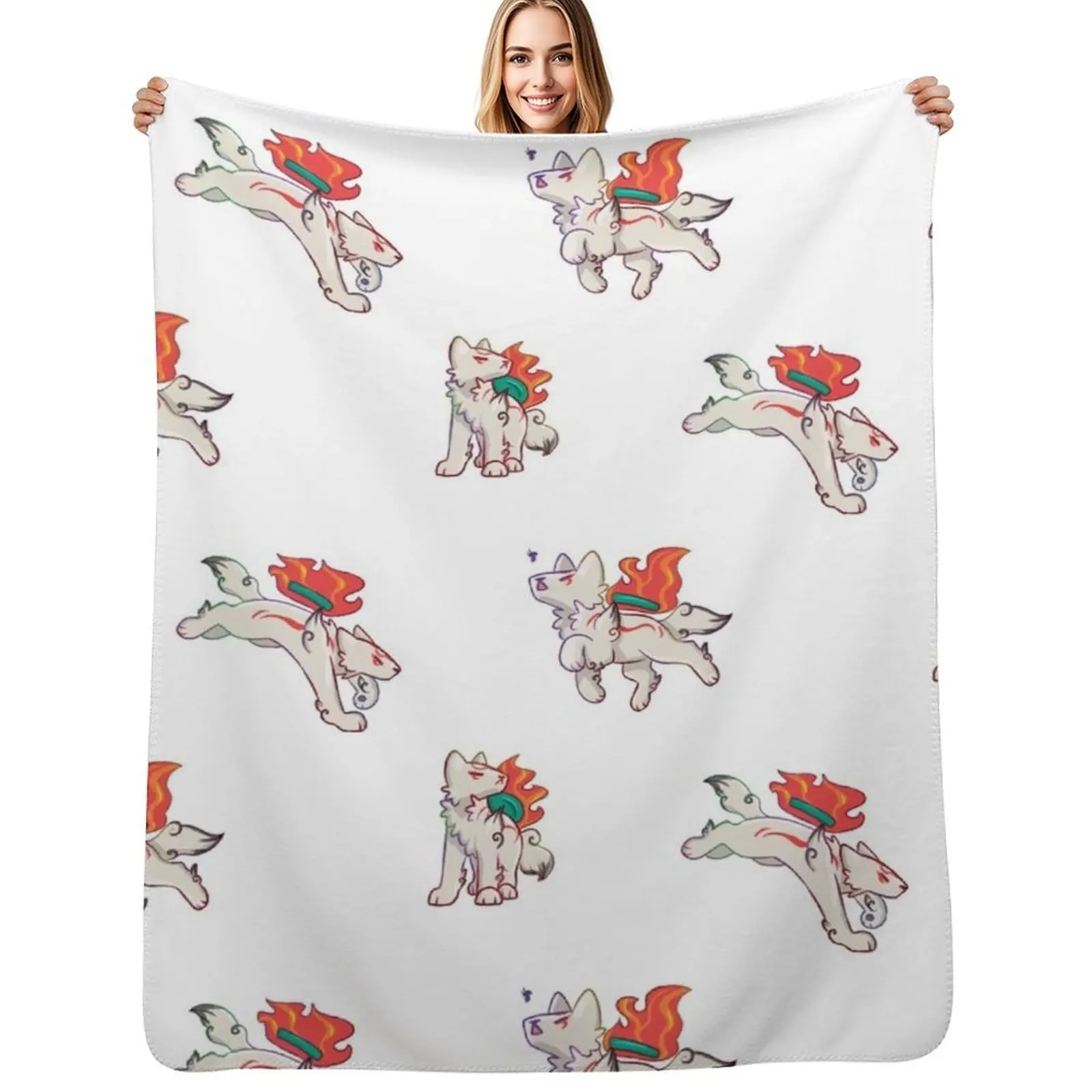 

Okami sheet amaterasu Throw Blanket Thin Soft Blanket for Summer Night Sleeping