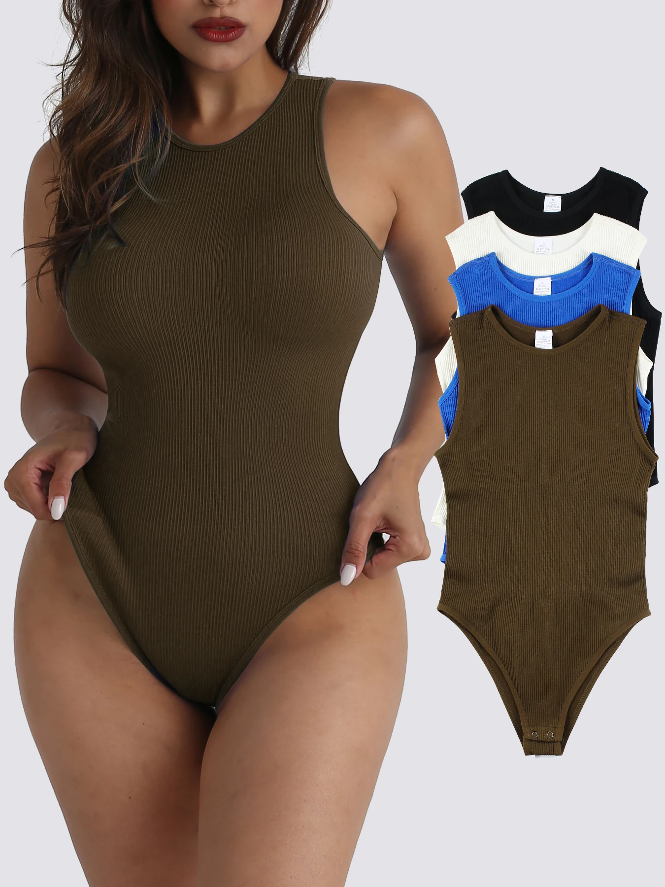 

Летний сексуальный комбинезон из ниток для женщин, облегающий эластичный боди с высокой талией, цельный корсет