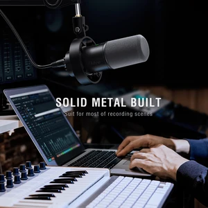 FIFINE-USB XLR Dynamic Microphone with Gain Button, Touch-Mute, Jack Headphone, PC Recording Microphone, Sound Plate Streaming, K688W, White 8 Main Sales White Microphone - №1