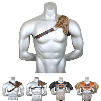 中世紀毛皮披風騎士角色扮演道具男士肩甲護具騎士萬聖節服裝角色扮演配件 8 最佳銷售 盔甲騎士 - №6